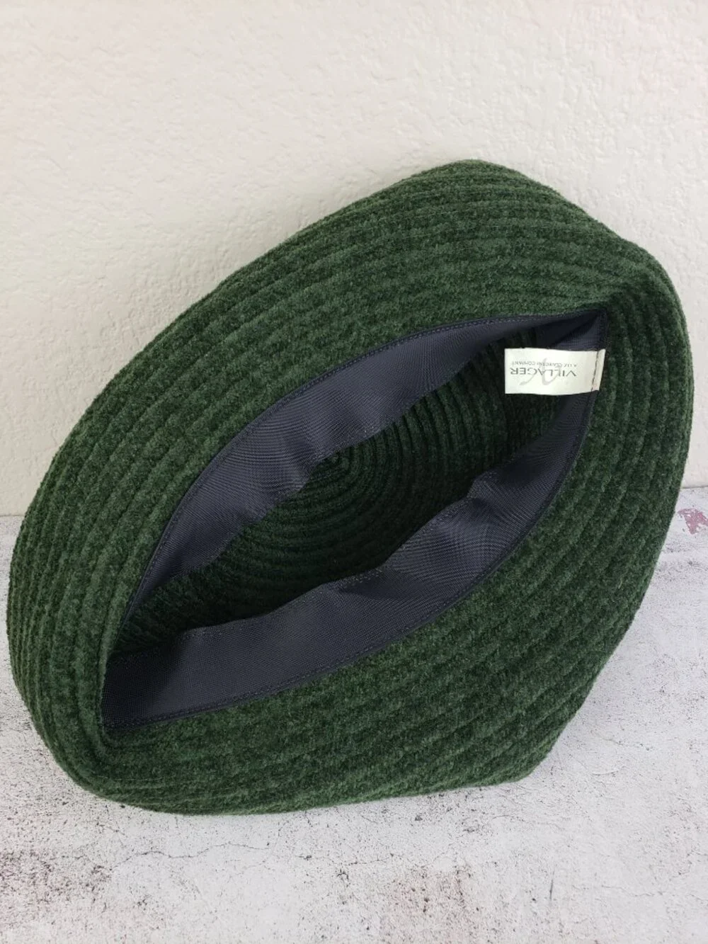 Vintage Villager Chenille Bucket Hat Forest Green O/S - Picture 9 of 11